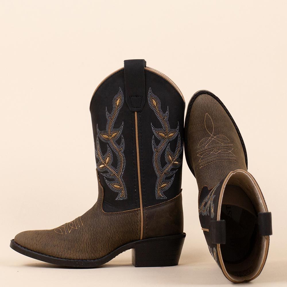 Old West 8137 cowboylaarzen meisje Zwart - Bruin