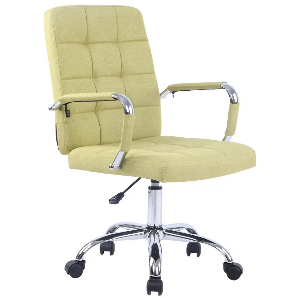 CLP Bureaustoel Deli PRO chroom Frame - Stof - groen