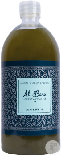 Al Bara Savon D'Alep Liquide 35% Laurier Flacon 1l