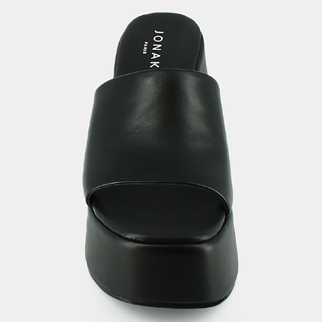 Jonak Mules en Cuir Naelle noires - Talon 9 cm
