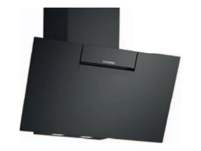 Siemens iQ300 LC87KFN60 - Hætte - skorsten vinklet - bredde: 79 cm - dybde: 43.3 cm - udtrækning og recirkulation (-) - sort
