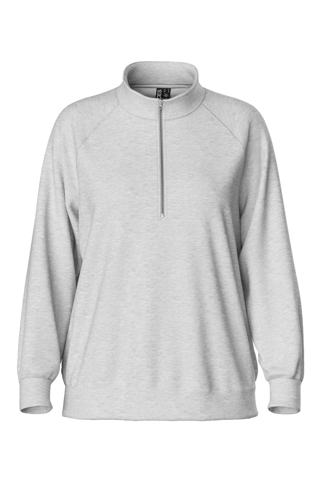 Pieces Pcchilli Ls Half Zip Sweat 4700393 light grey melange