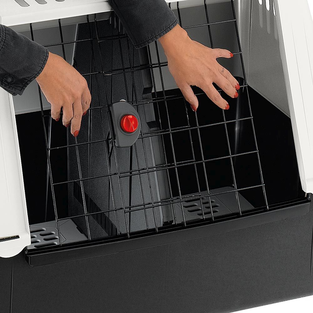 Ferplast transport chiens pour voiture atlas car maxi, grilles d'aération, compartiments de rangement, tapis drainant
