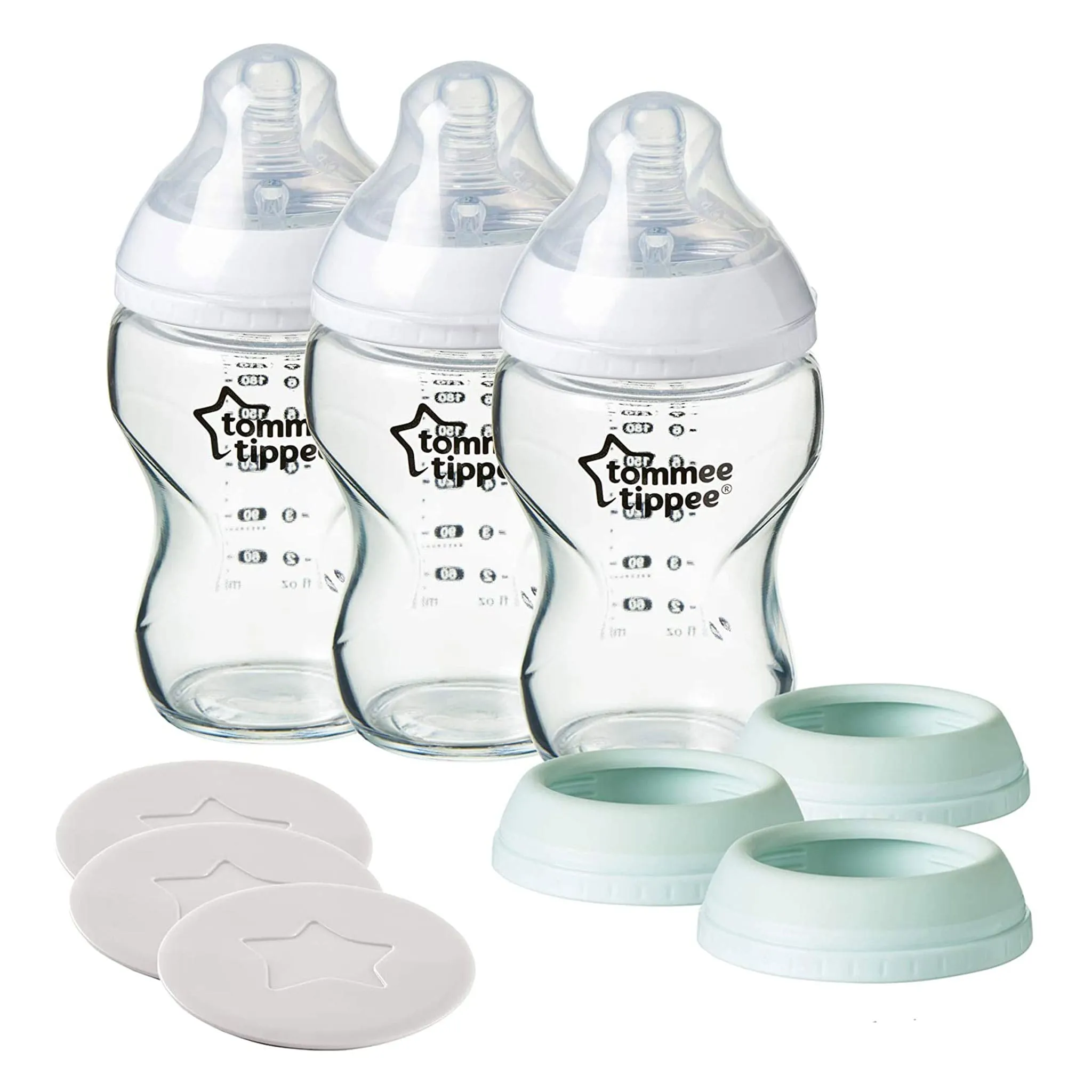 Tommee Tippee Biberons en Verre 3-en-1 Closer to Nature 9fl oz Paquet de 3