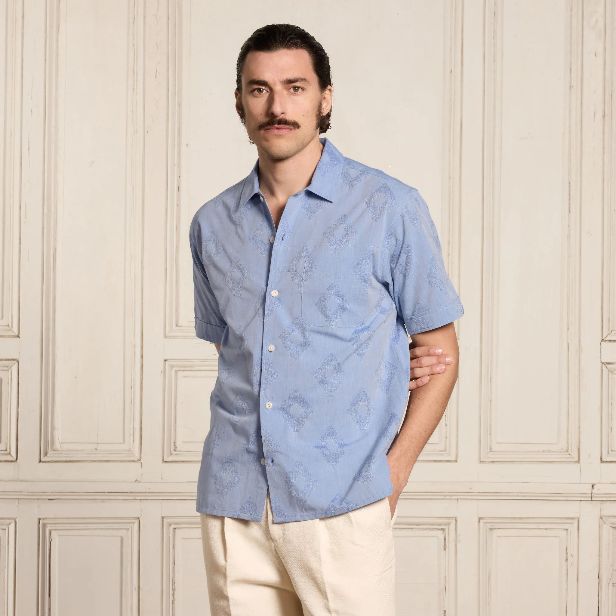 Blue Short Sleeve Shirt