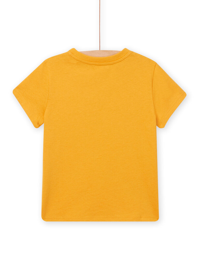 T-shirt jaune motif dinosaure surfeur enfant garçon
