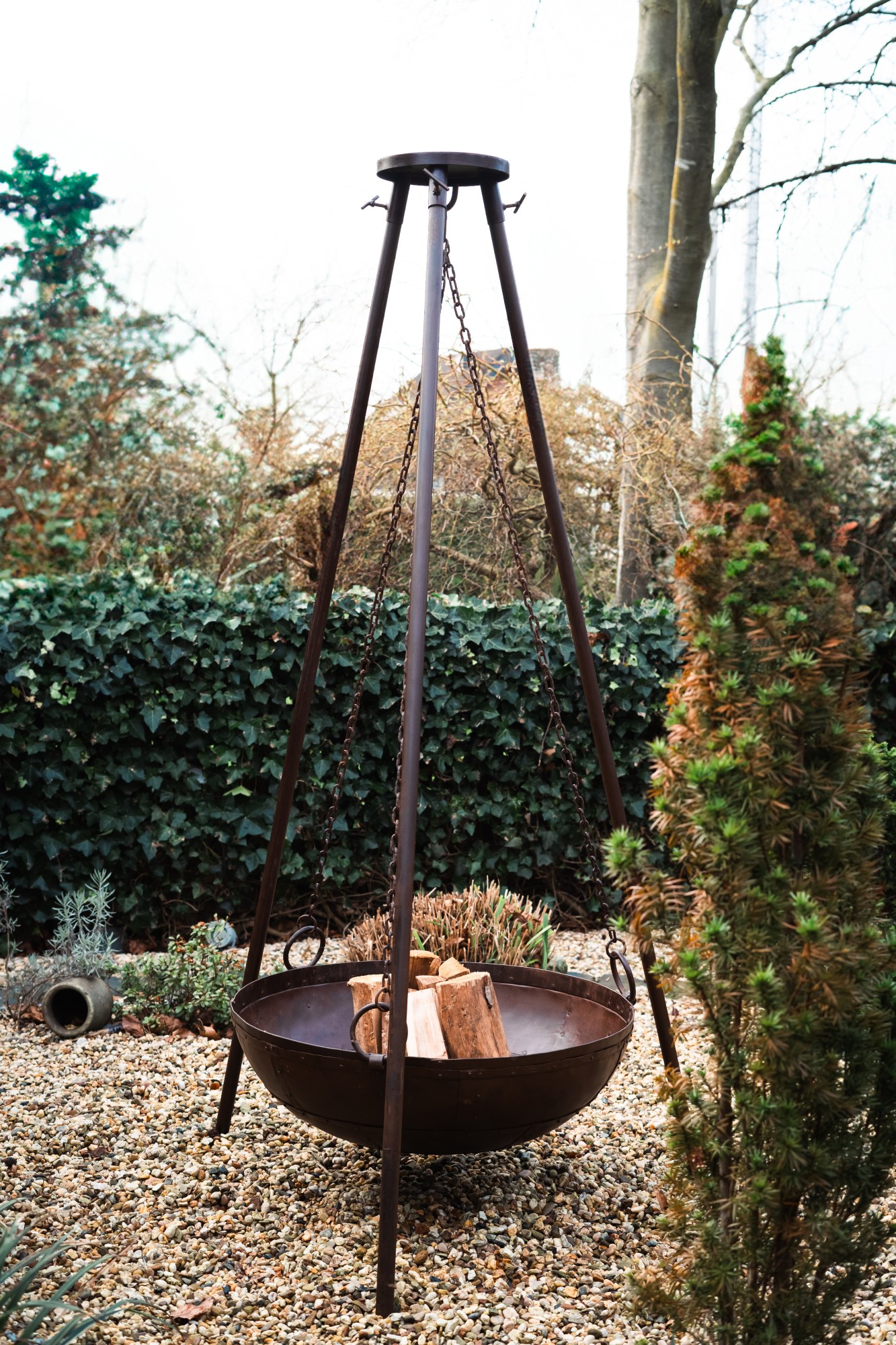 Kadai an Dreibein, aus Metall, H 210 cm, Ø 80 cm günstig bestellen