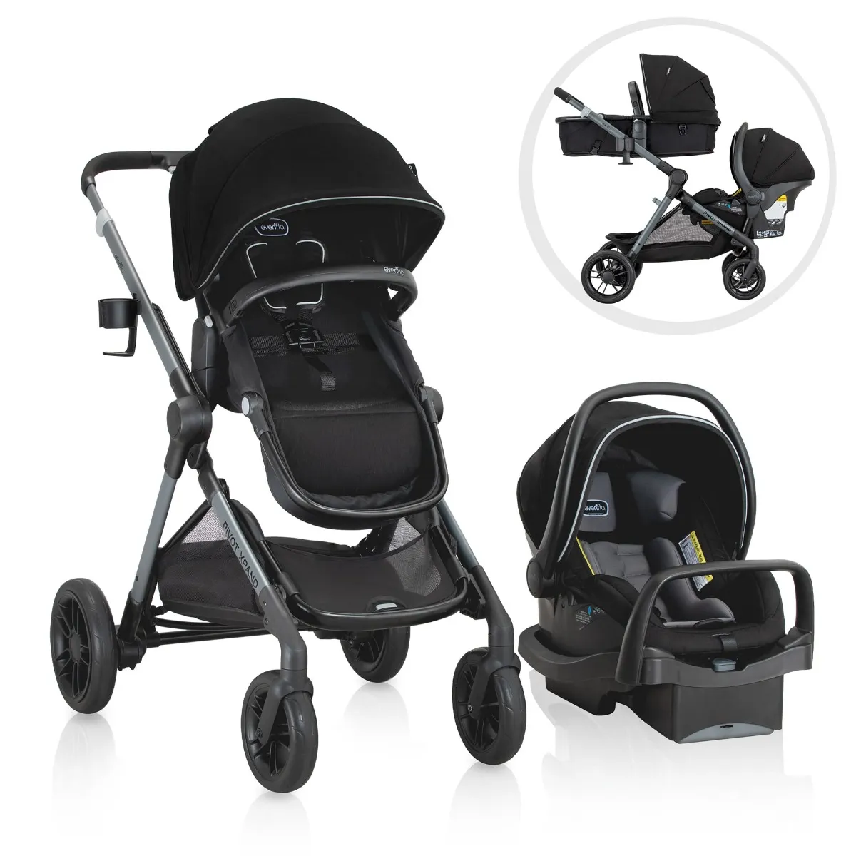 Evenflo Système de Voyage Pivot Xpand - Noir Ayrshire