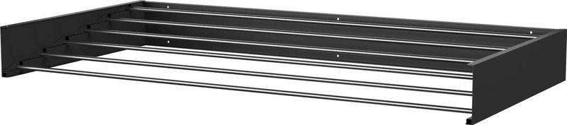 Wasophoogte - Wanddroogrek - Zwart - Aluminium - Inklapbaar - 6 Stangen