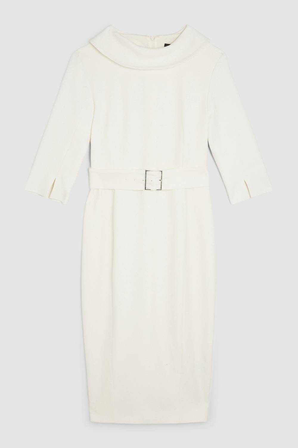 KarenMillen Robe midi crayon en crêpe structurée sur mesure