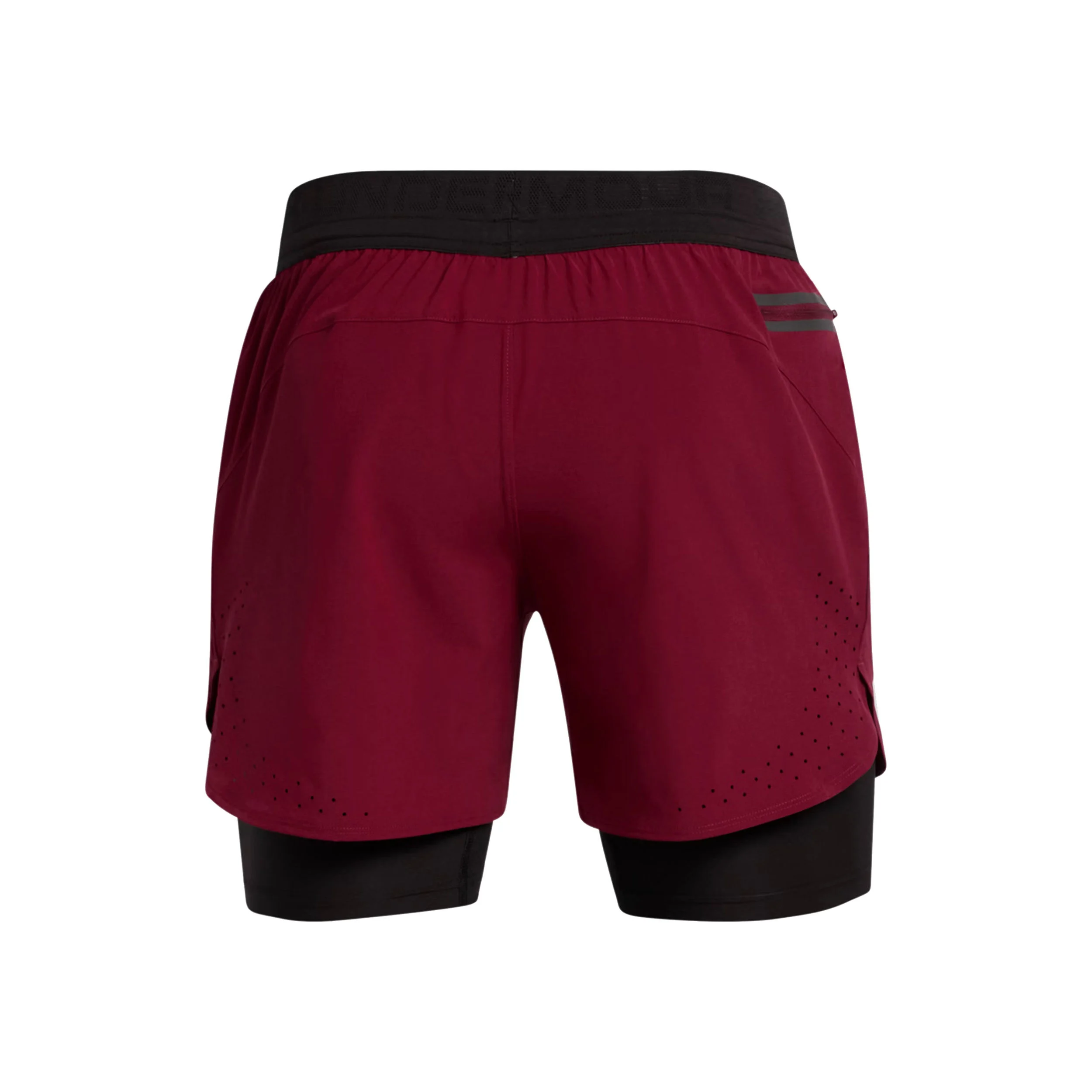 Under Armour Peak Woven 2in1 Shorts Hommes - Rouge Vin, Noir