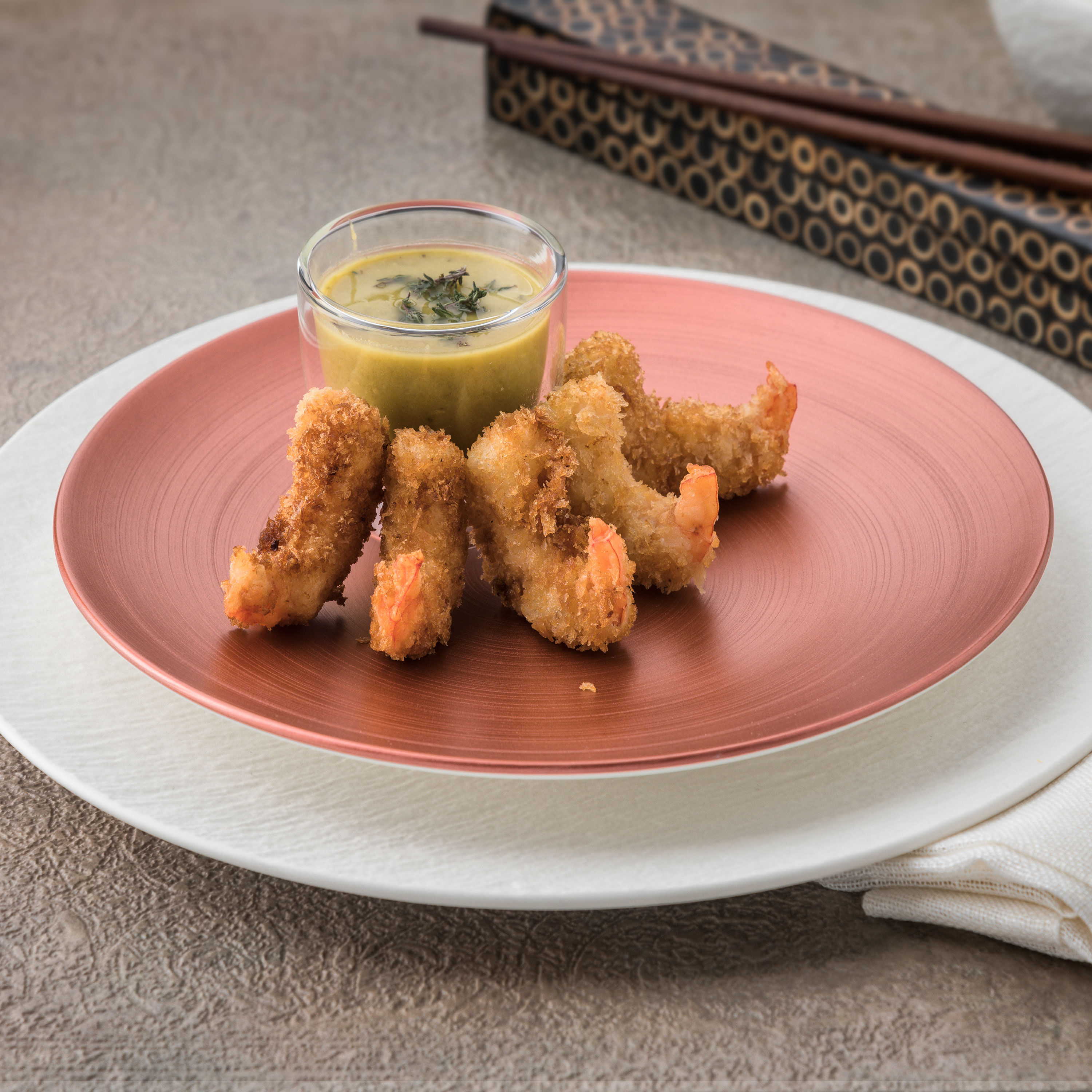 Manufacture Appetizer and dessert plate Copper, 8.3'', Premium Porcelain