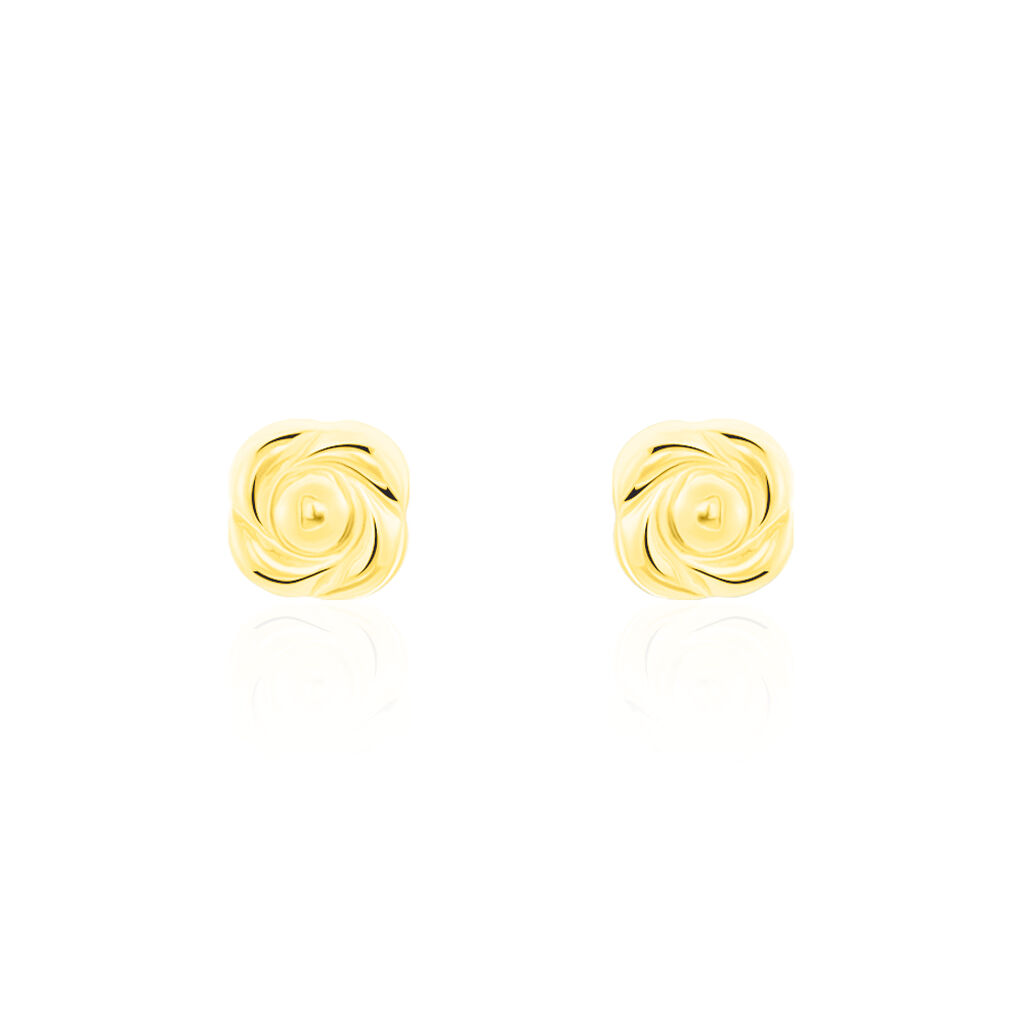 Boucles D'oreilles Puces Philine Fleur Or Jaune