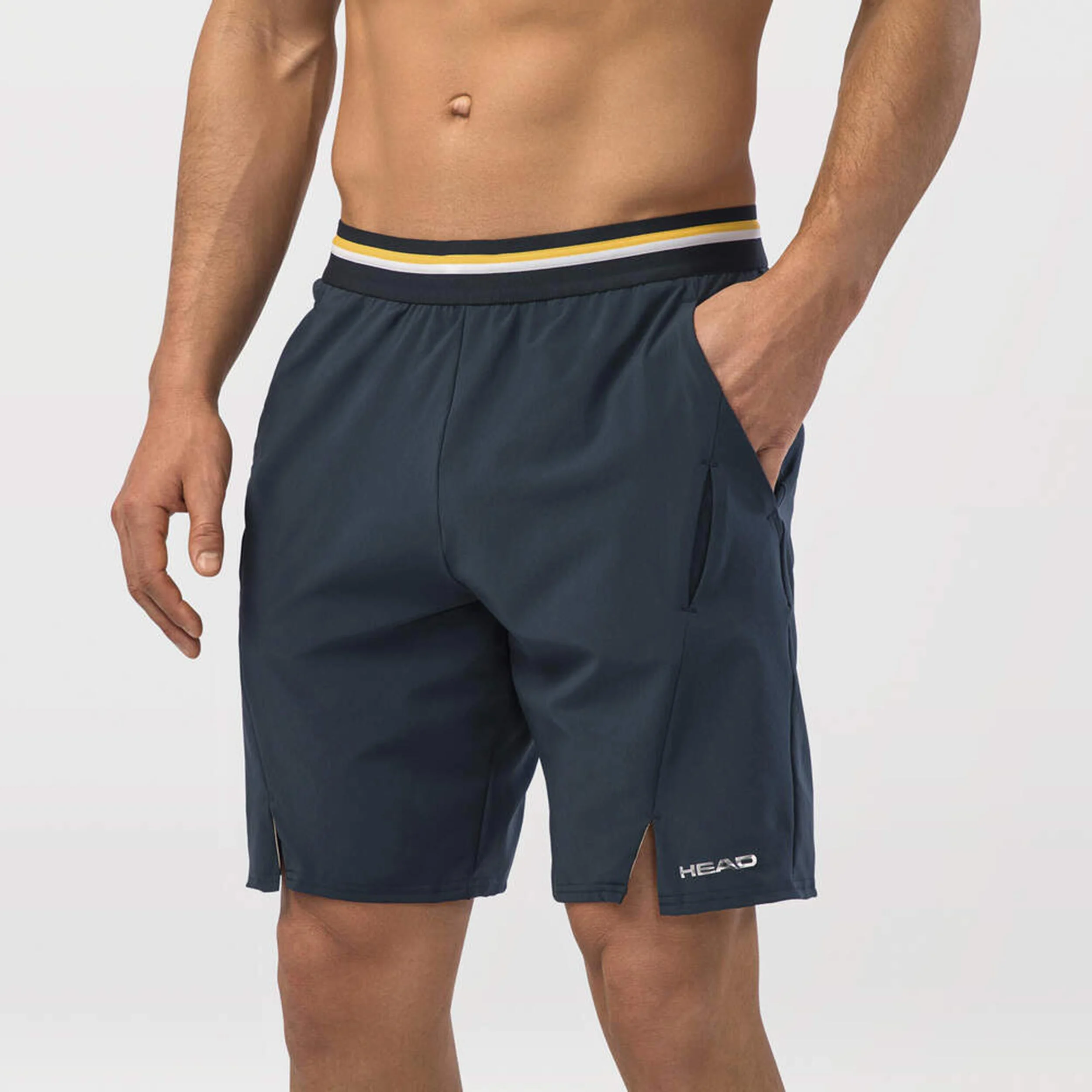 HEAD Performance Shorts Hommes - Bleu Foncé , Jaune Doré