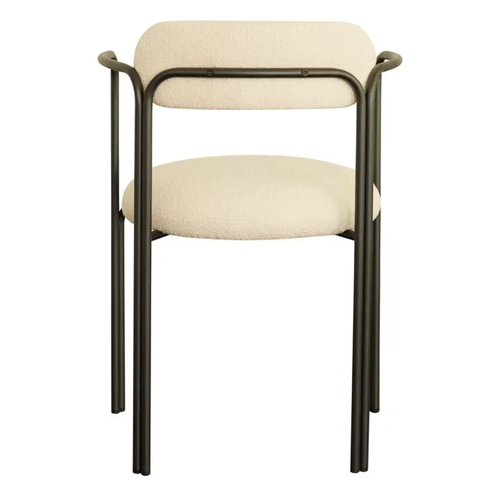 Gabrielle Paris Fauteuil colombe, assise en bouclette | Crème