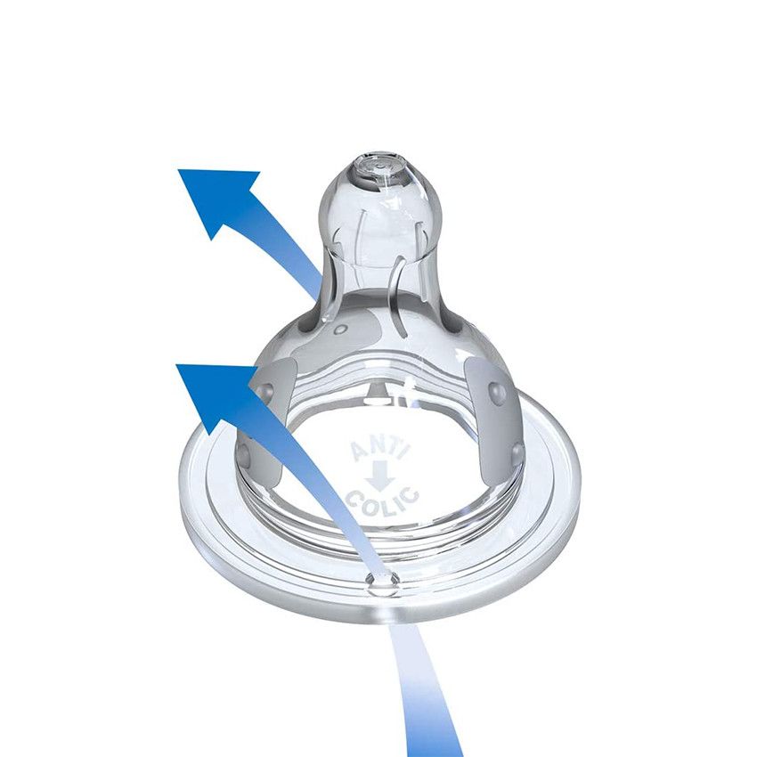 Set de 2 tétines en silicone 3 vitesses + de 6 mois spécial liquides épais - Initiation + - Ecru