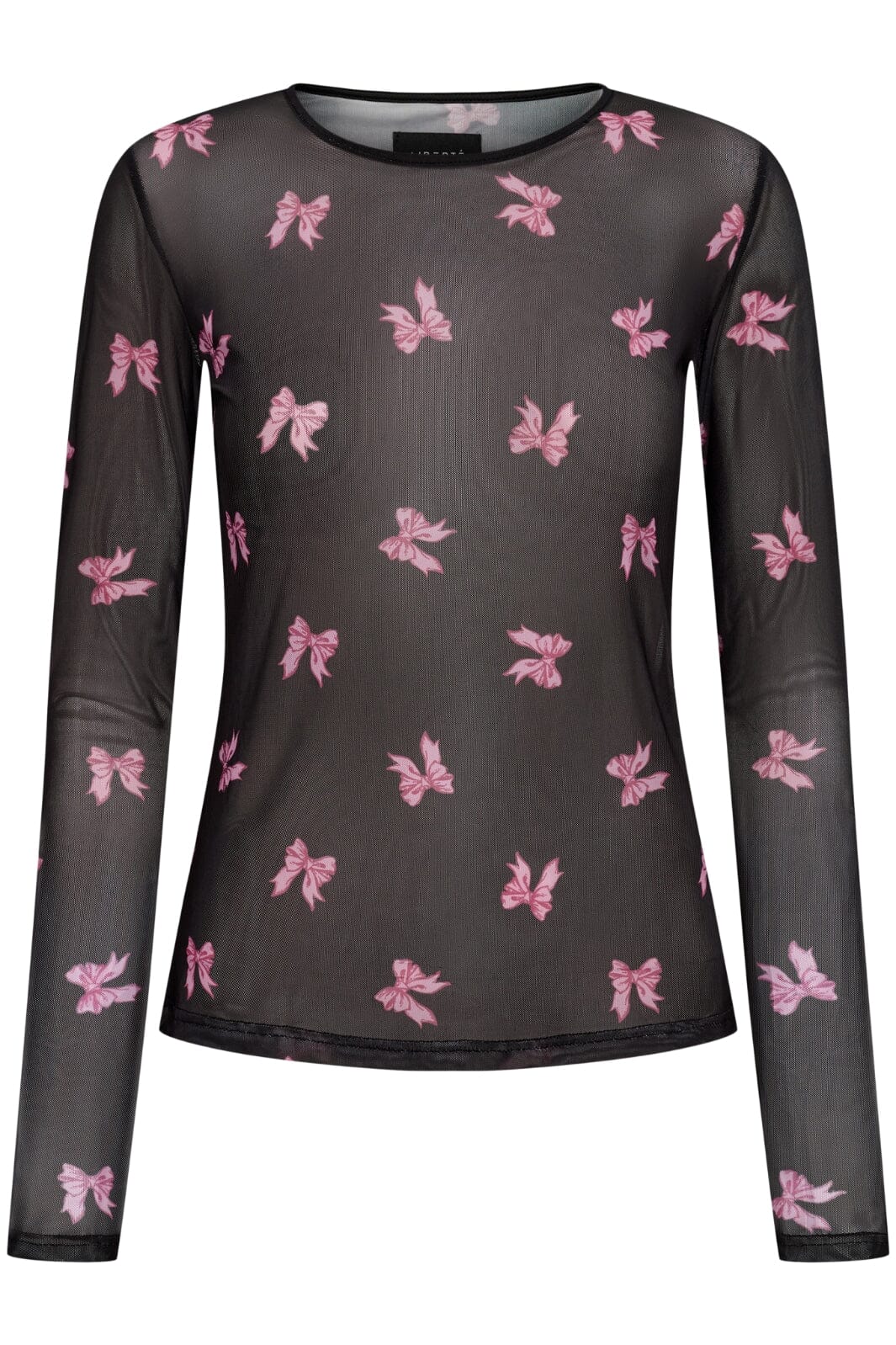 Liberte Mesh-Ls-Tshirt black pink bow