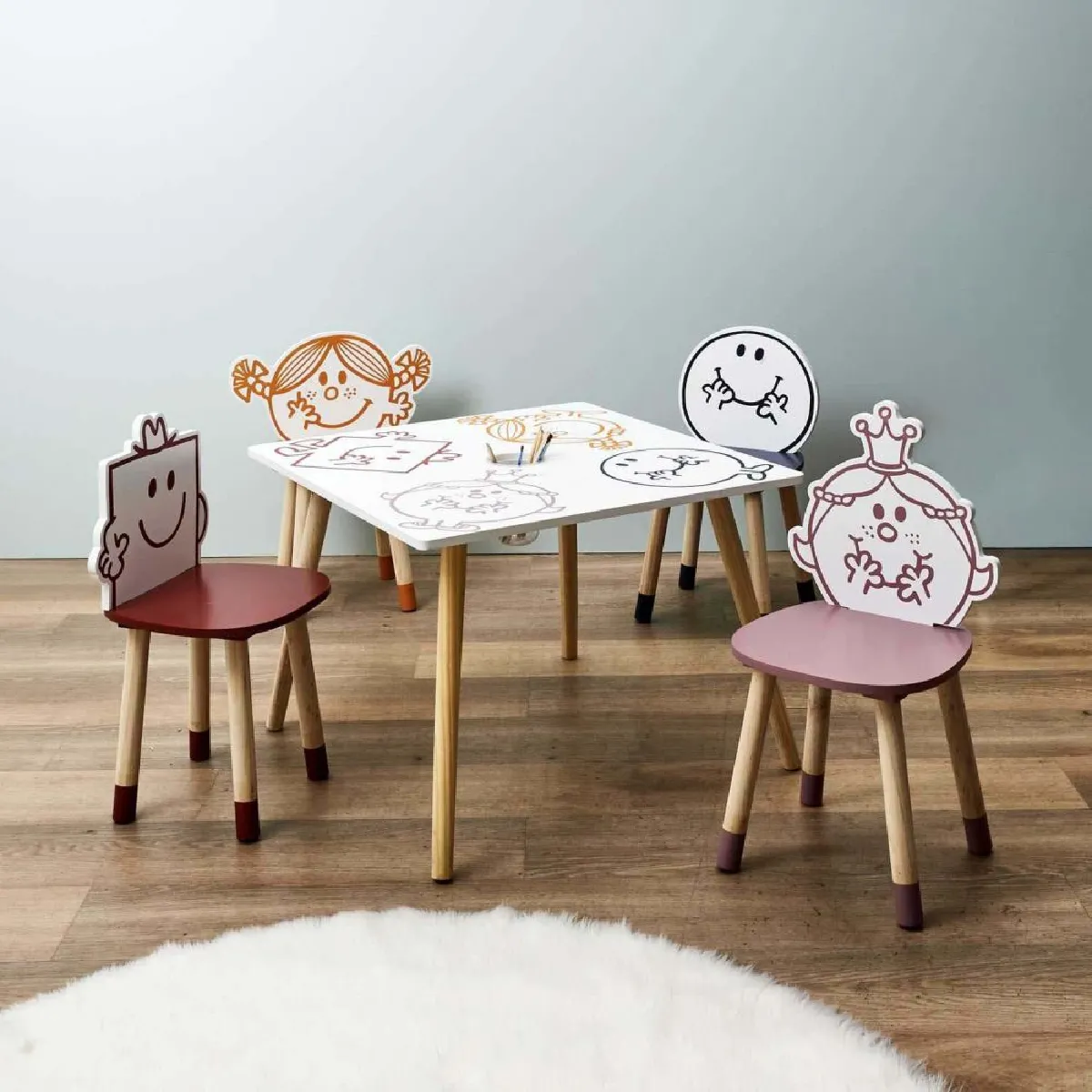 Table pour enfants Monsieur Madame
