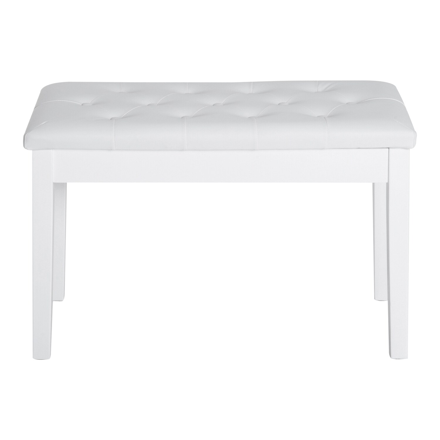 HOMCOM Klavierbank Stilvoll, robust, langlebig Weiß 76 x 36 x 50 cm (LxBxH)