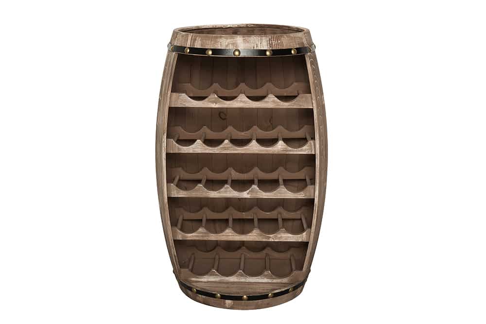 Authentisches Weinregal BODEGA 80cm natur Pinie Weinfass Shabby Chic