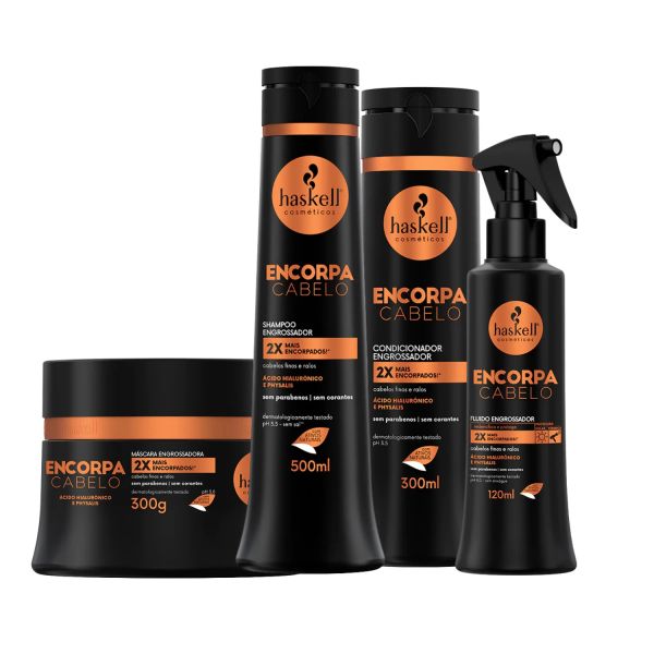 Haskell Encorpa Condicionador 300ml   Mascara 300g   Shampoo 300ml   Fluido 120ml Coffret