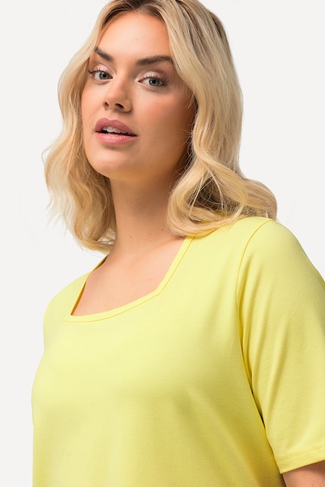 T-Shirt, A-Linie, Carree-Ausschnitt, Halbarm