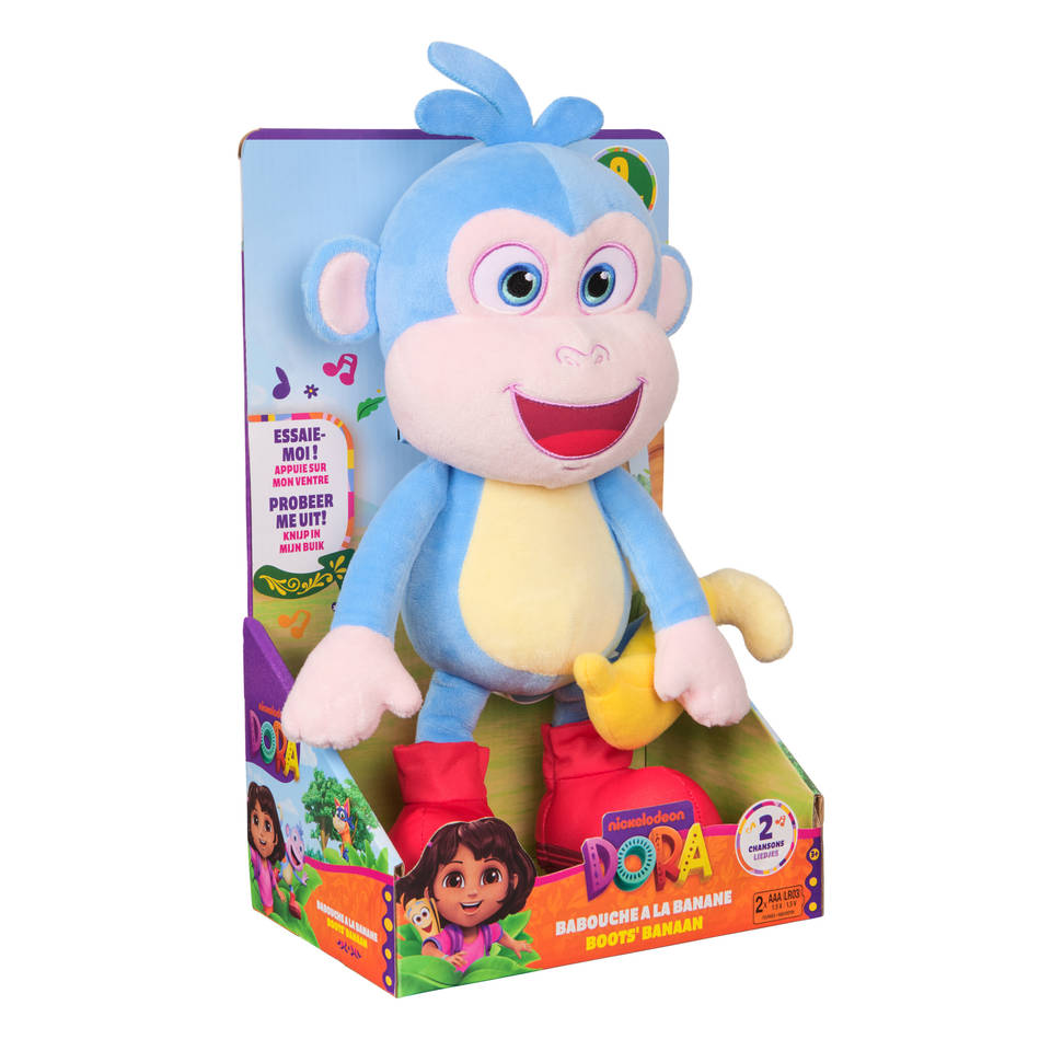 Dora Boots interactieve pratende knuffel - 33 cm