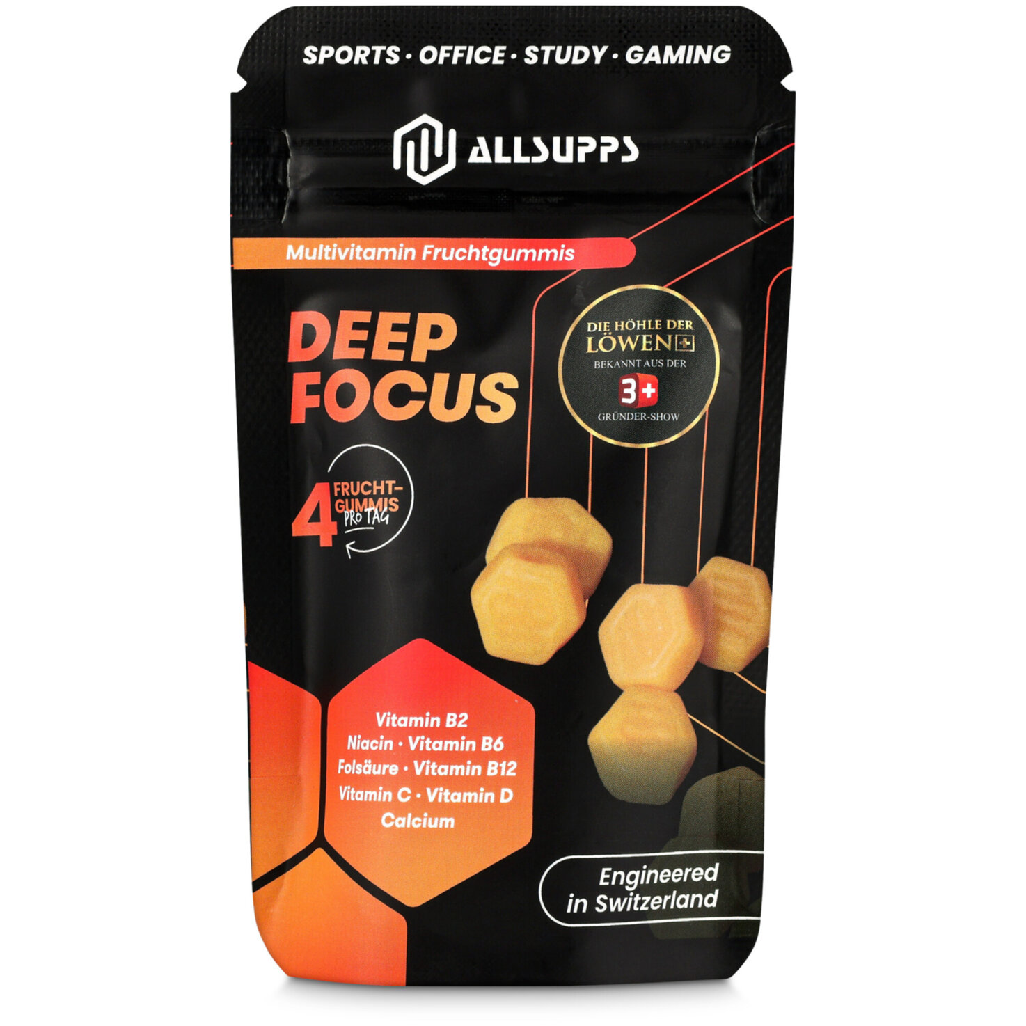 AllSupps Deep Focus Fruchtgummi 12 Stück