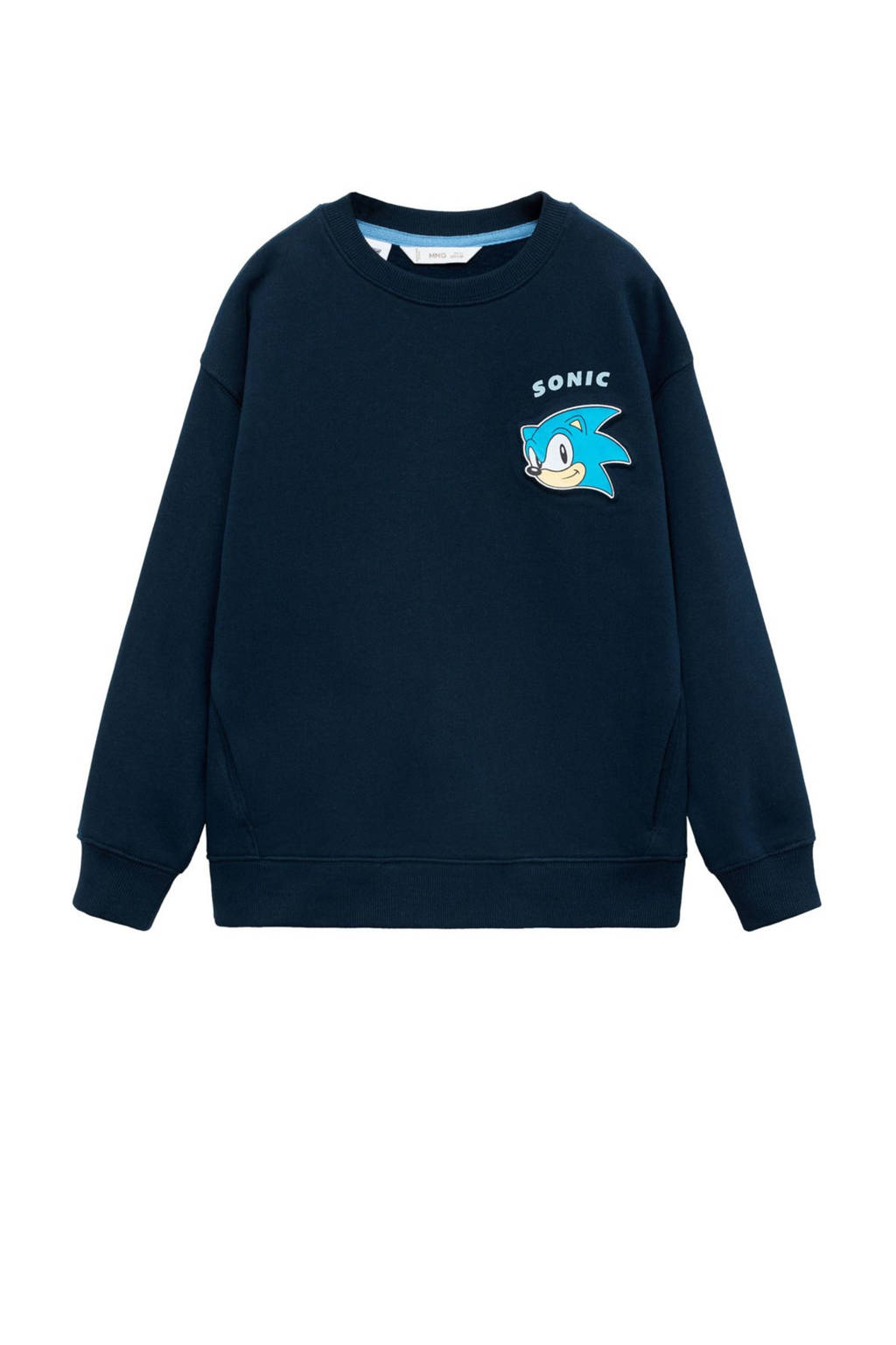 Mango Kids Sonic sweater met backprint marine