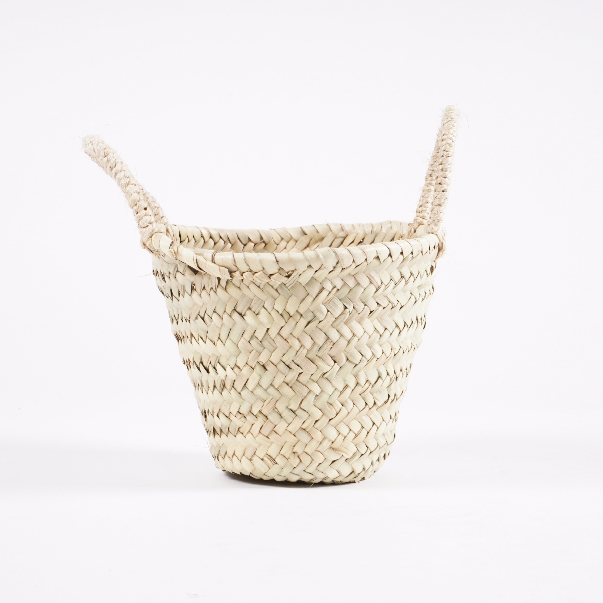 Korb aus Palmgras, natur, Ø 20 cm, H 16 cm von fischer's lagerhaus
