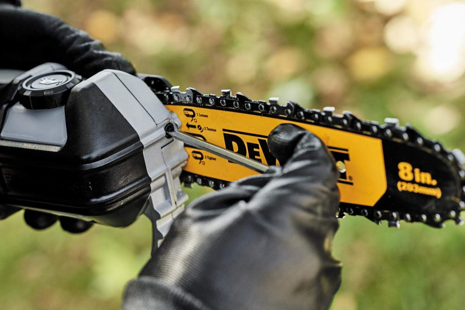 DEWALT Podadora de pÚrtiga sin escobillas, Multicolor, DEWALT DCMPS567P1-QW - Podadora de pértiga XR 18V con 1 batería Li-Ion 5,0Ah