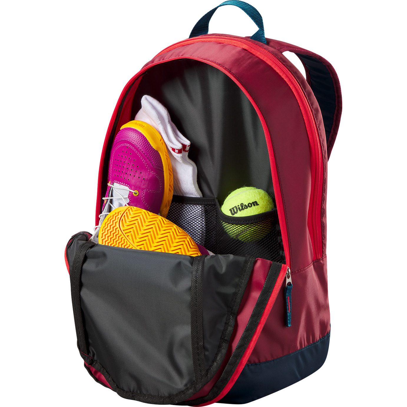 Wilson Junior Tennisrucksack Kinder rot