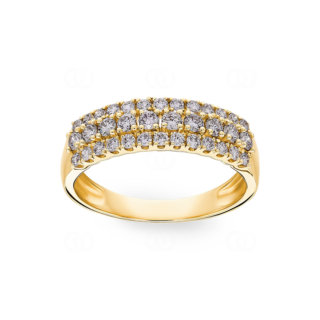0.76 Karat Diamantring 750/18 K Gelbgold