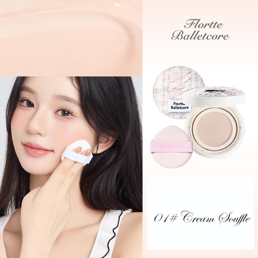 FLORTTE - Zachte matte kussen foundation - 2 kleuren