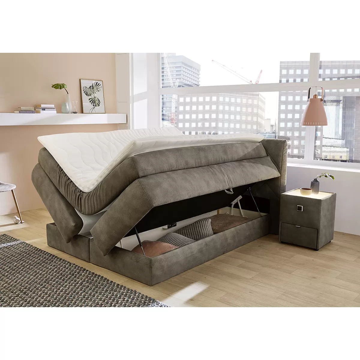 Boxspringbett Anna 160x200 Braun