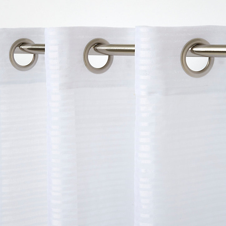 Voilage GoodHome Gorham blanc l.140 x H.260 cm