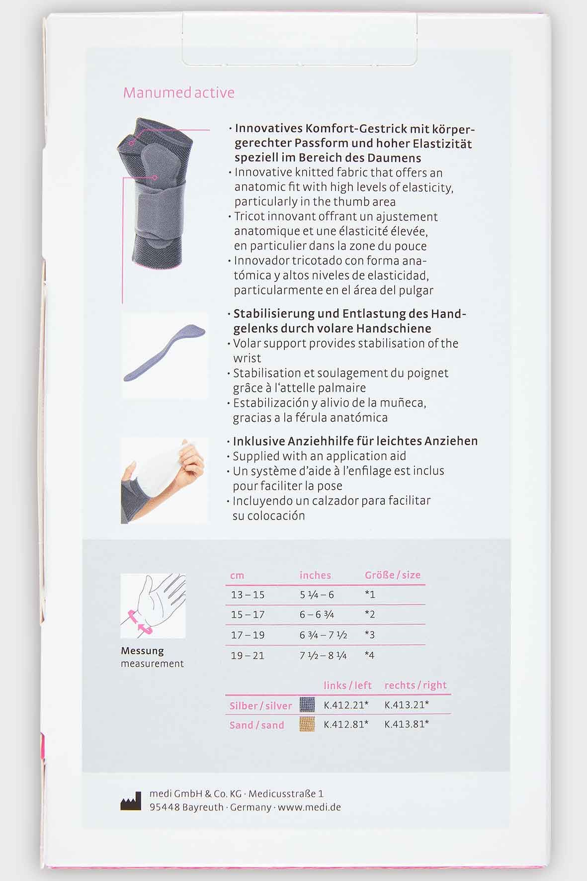 medi Manumed Active Handgelenkbandage