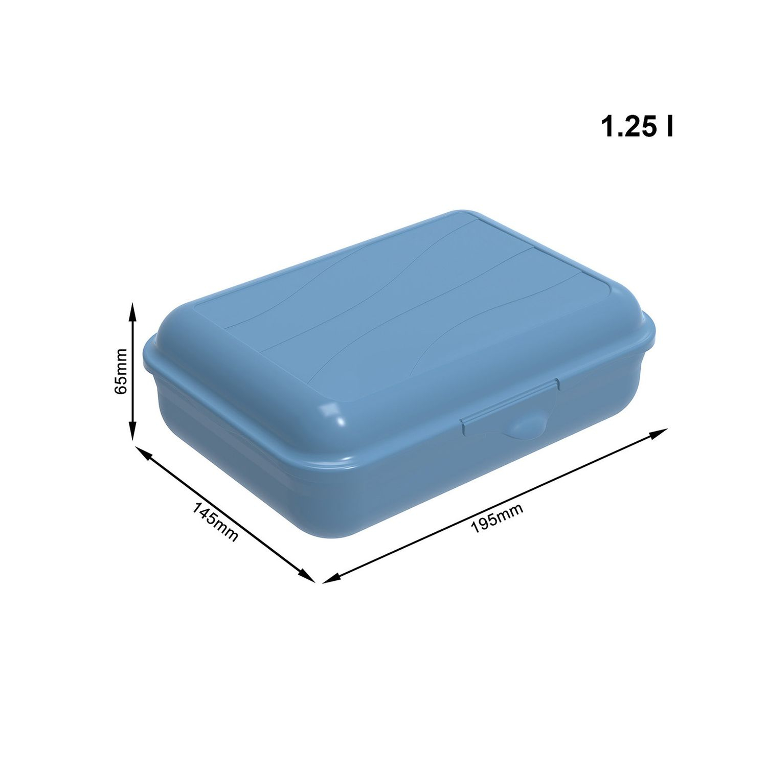 (1.25l) FUN Lunchbox Brotdose Snack Znüni Box mit Klippverschluss (1710606161) - Horizon Blue