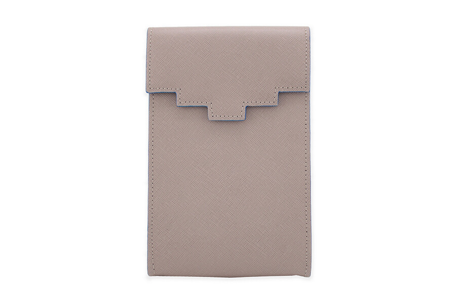 Stair Pouch taupe Saffiano