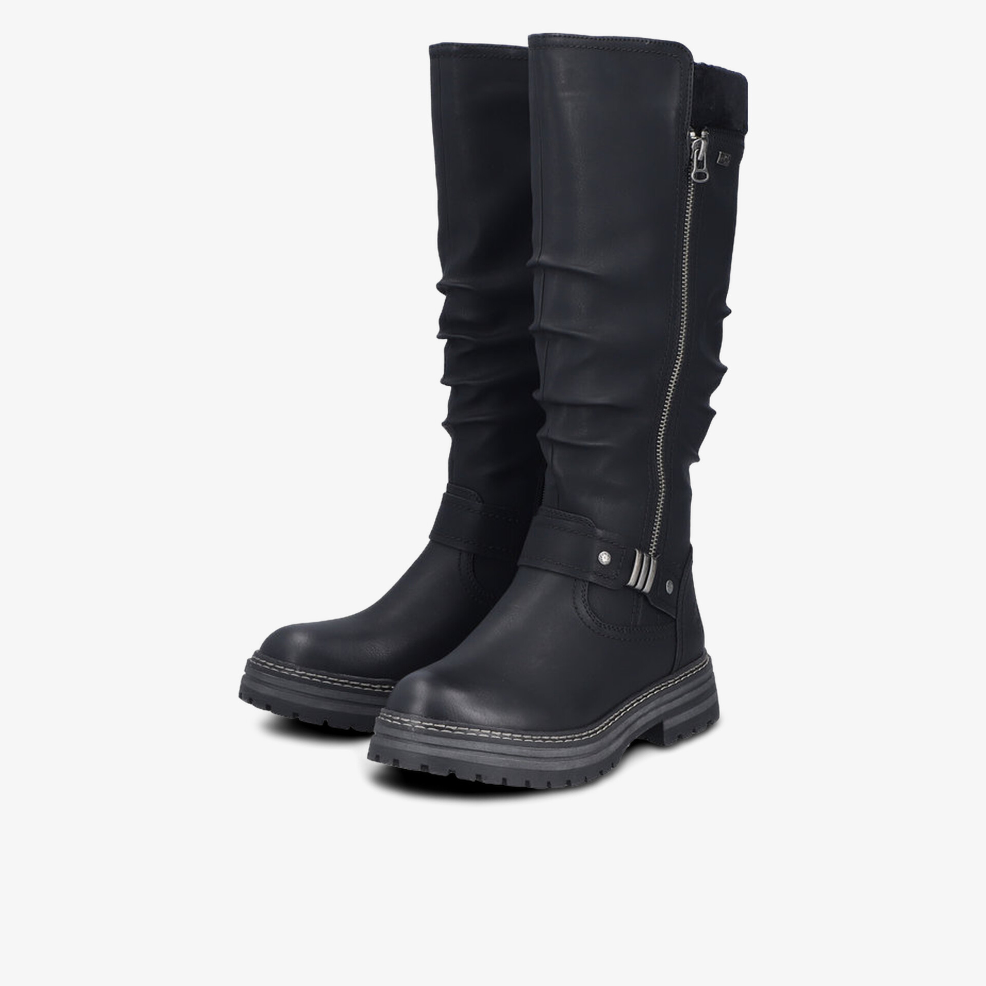rieker Damen klassische Stiefel schwarz