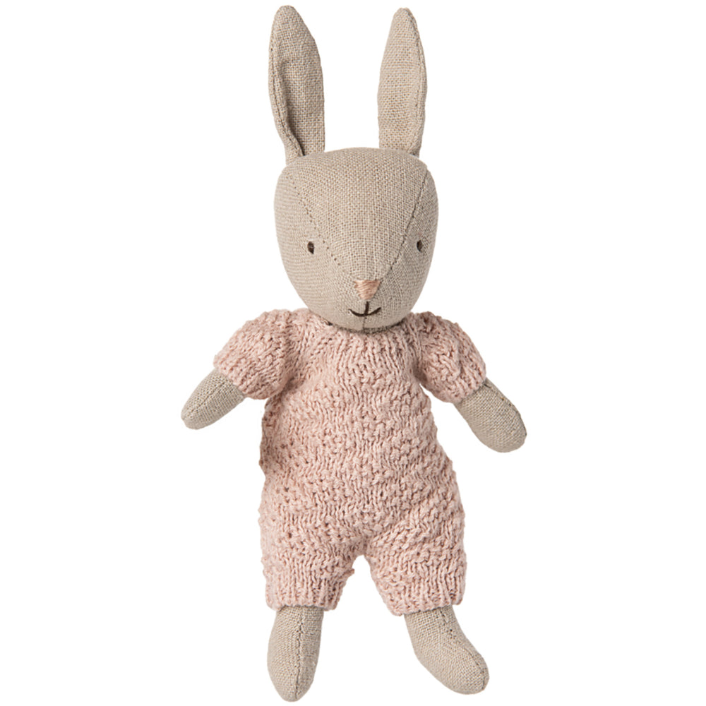 Køb Maileg Hare, Micro - Sand - Rosa Strikket Dragt