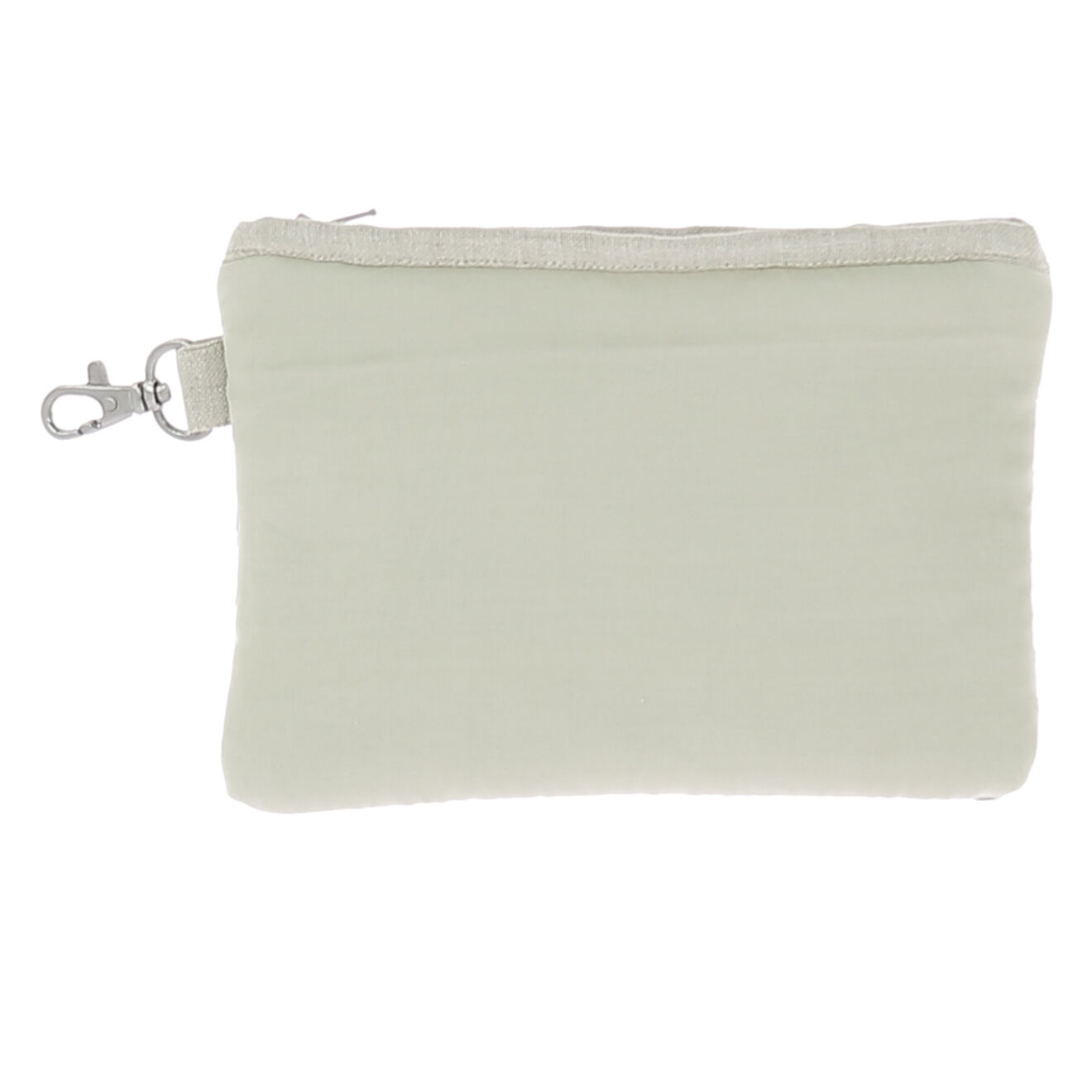 En Fil d'Indienne Trousse plate Soie beige - 20x13 cm