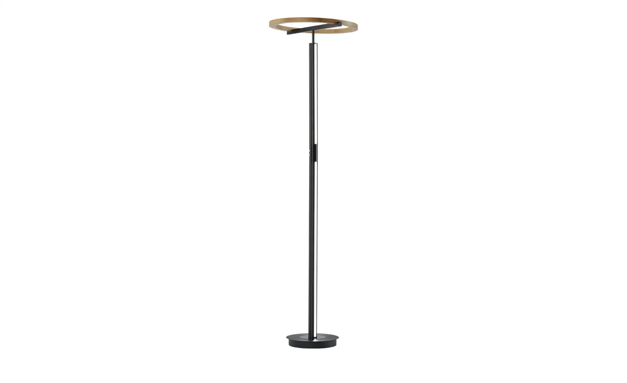 KHG LED-Deckenfluter, 2-flammig, anthrazit / Eiche
