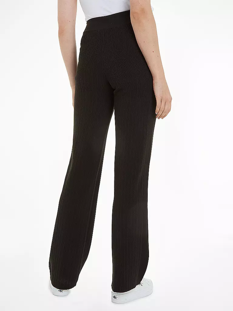 CALVIN KLEIN JEANS Hose Flared Fit schwarz