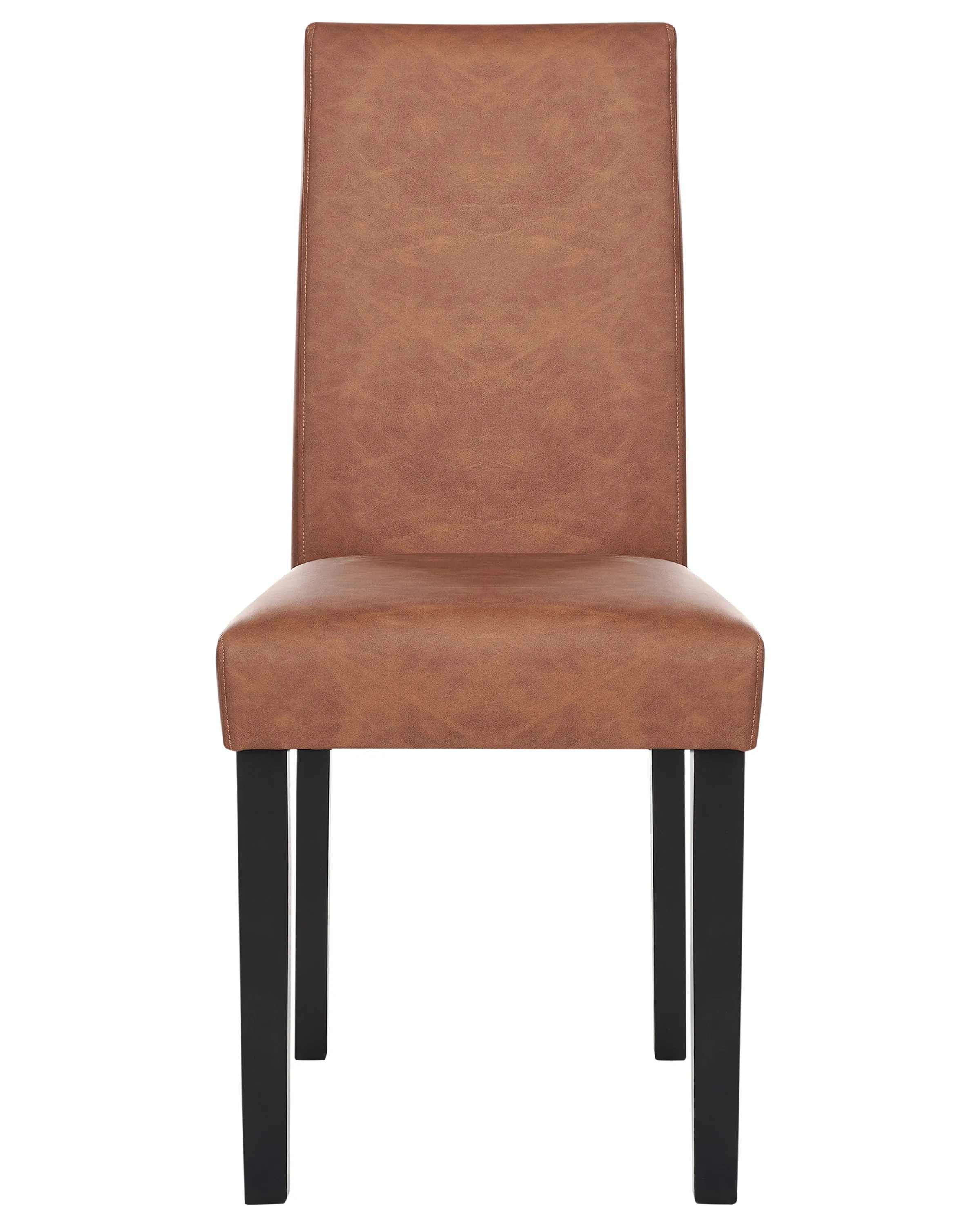 Set van 2 eetkamerstoelen BROADWAY Kunstleer Goudbruin