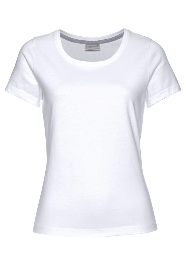 Eastwind T-Shirt Packung, 3er-Pack, 3 Stk. tlg. Kurzarm,  hüftlang,  für die Freizeit,  aus Baumwolle