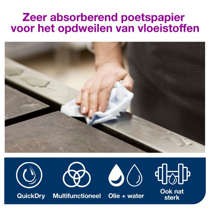Tork 130073 Advanced W1/2/3 Wiper 430 Perform. 2-lgs blauw 170 mtr x 26 cm doos à 1 rol/500 vel (130073)