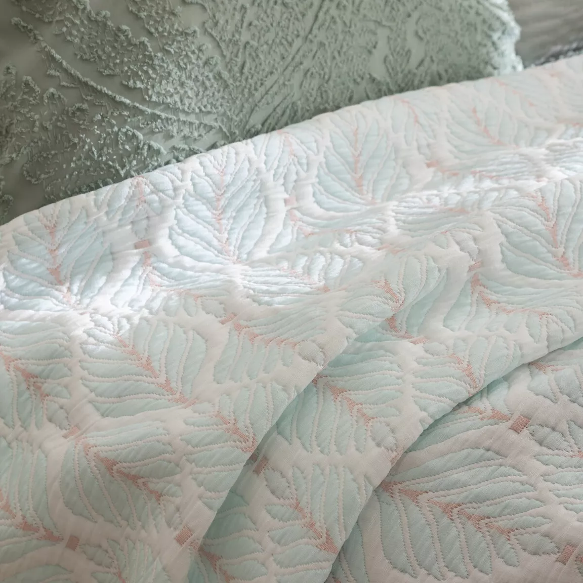 Couvre-lit tissé (260 x 240 cm) Wild Bleu clair