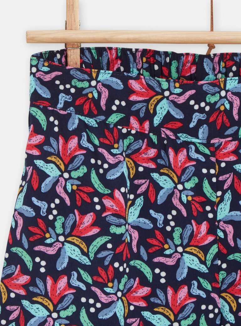 Short fluide imprimé abstrait coloré pour fille