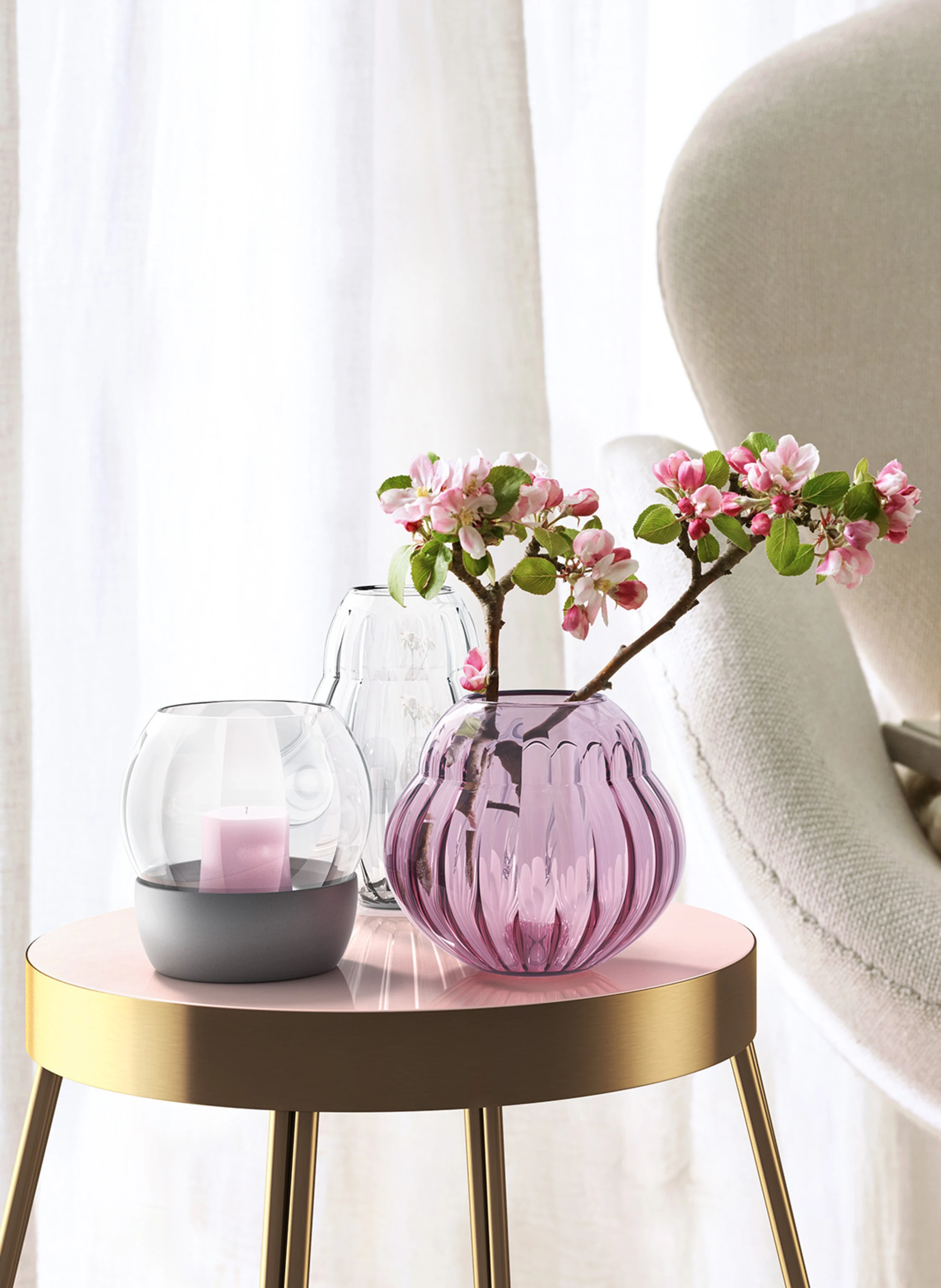 Villeroy & Boch Vase/Windlicht, rose ROSE GARDEN HOME